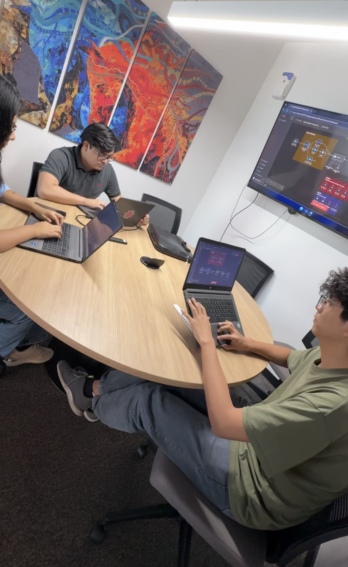 Equipo de desarrollo trabajando en conjunto